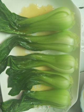 酱香菇焖油菜的做法步骤：3