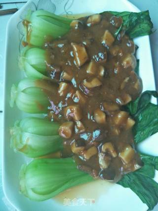 酱香菇焖油菜的做法步骤：6