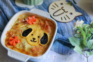 小狗烤鲜蔬焗土豆泥的做法步骤：12