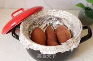 黑乐砂锅烤红薯的做法步骤：7