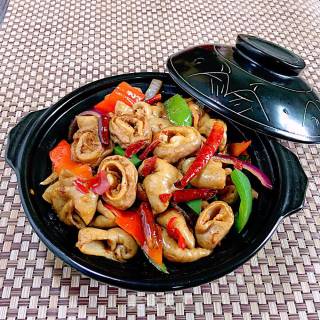 “炖菜”干锅肥肠煲的做法步骤：11
