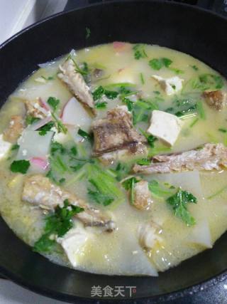 箭头鱼炖萝卜豆腐的做法步骤：8