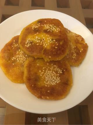 南瓜芝麻饼的做法步骤：8