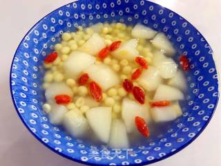 梨香鸡头米（芡实）甜汤的做法步骤：6