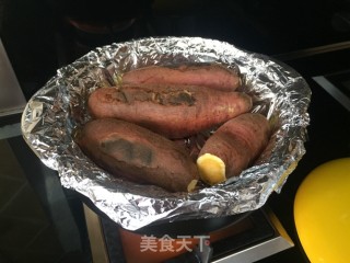 黑乐砂锅烤红薯的做法步骤：7