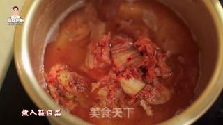 韩式辣白菜豆芽汤的做法步骤：7