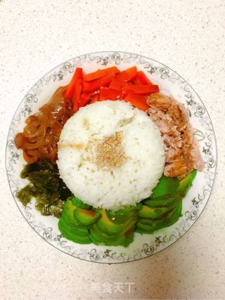 牛油果金枪鱼拌饭的做法步骤：10