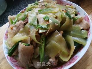 莴笋炒肉片的做法步骤：4