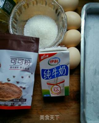 可可奶油蛋糕卷的做法步骤：1