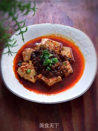 肉末麻辣豆腐的做法步骤：16