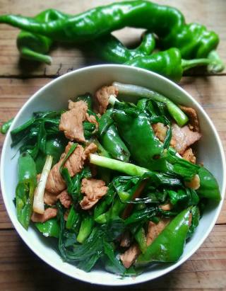 青蒜炒肉的做法步骤：10