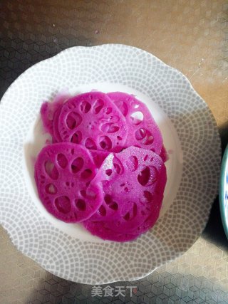 胭脂藕片——一段藕的盛世美颜的做法步骤：5