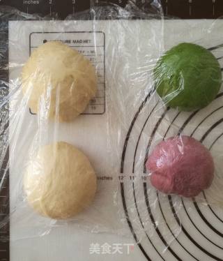 抹茶蜜豆吐司+紫薯蜜豆吐司的做法步骤：8