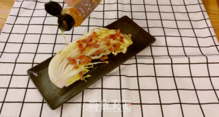 日式烤白菜色拉的做法步骤：5
