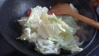 番茄腊肠炒白菜的做法步骤：8