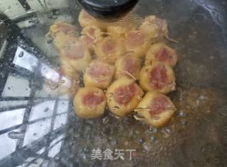 油豆腐镶肉的做法步骤：6