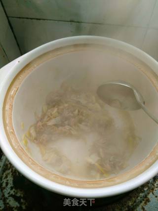 花甲螺肉银鱼鱿鱼须粥的做法步骤：6