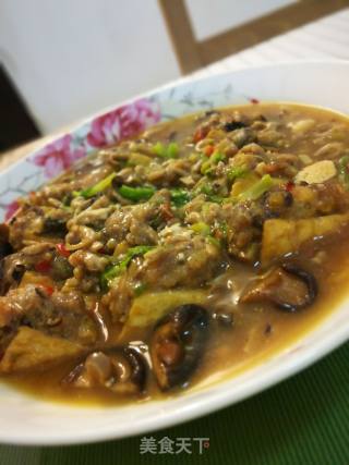 香菇，虾仔焖客家酿豆腐的做法步骤：3