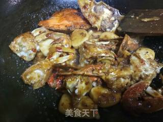 梭子蟹炒年糕的做法步骤：8