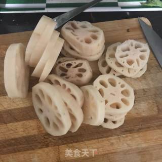 余外婆藕夹肉的做法步骤：3