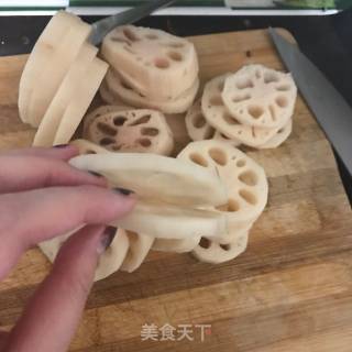 余外婆藕夹肉的做法步骤：4