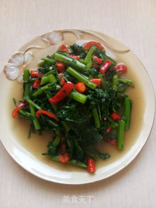#快手懒人餐 #清炒茼蒿的做法步骤：6