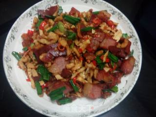 #快手懒人餐#萝卜皮炒腊肉的做法步骤：9