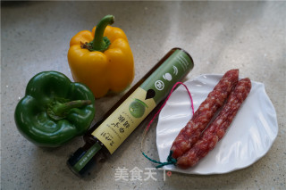 甜肠菜椒小炒的做法步骤：1