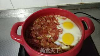 广式腊肠煲仔饭的做法步骤：4