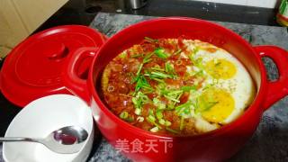 广式腊肠煲仔饭的做法步骤：7