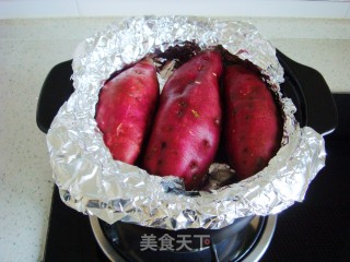 黑乐砂锅烤红薯的做法步骤：6