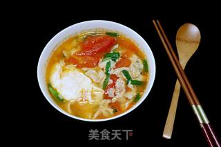西红柿鸡蛋腐皮汤的做法步骤：9