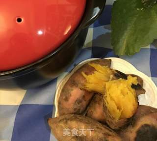 黑乐砂锅烤红薯的做法步骤：9
