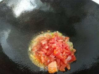 番茄浓汤汆肉片的做法步骤：9