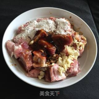 糯米蒸排骨的做法步骤：3