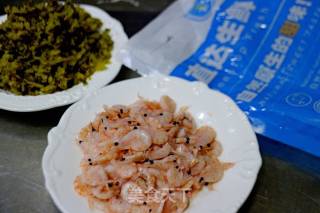 雪里蕻炒南极磷虾的做法步骤：2