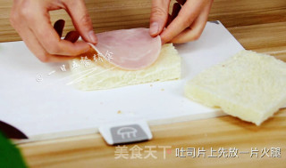 火腿芝士西多士的做法步骤：5