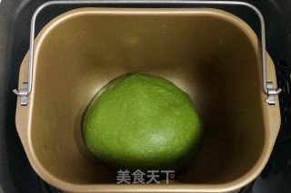 抹茶麻薯夹心软欧的做法步骤：4