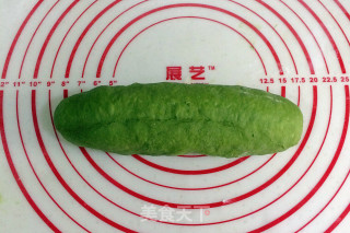 抹茶麻薯夹心软欧的做法步骤：17