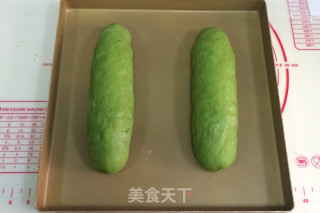 抹茶麻薯夹心软欧的做法步骤：18