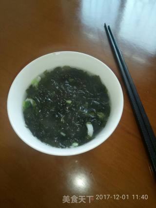 甲子鱼面煮甲东紫菜汤的做法步骤：14