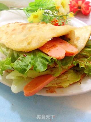 鸡蛋灌饼的做法步骤：45