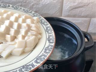 青汁磷虾豆腐羹的做法步骤：5