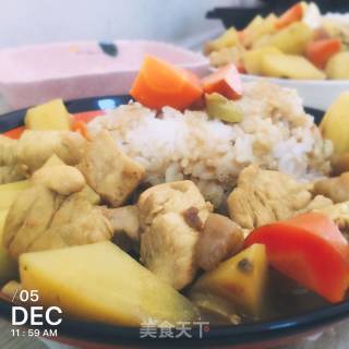 咖喱鸡肉饭的做法步骤：6