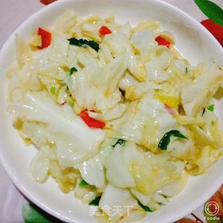 快炒圆白菜的做法步骤：3