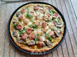 鸡肉田园披萨的做法步骤：14