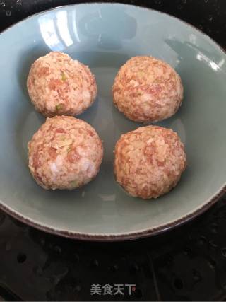清蒸狮子头的做法步骤：8