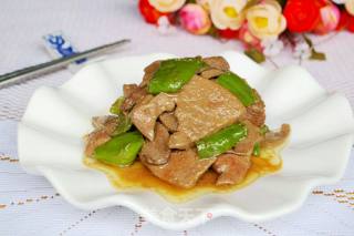 青椒炒猪肝的做法步骤：7