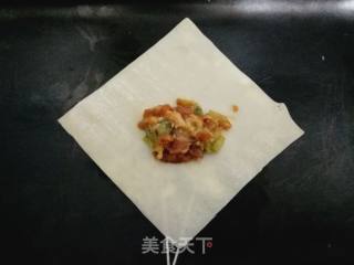 馄饨花样煎的做法步骤：2