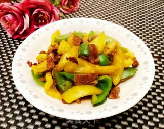 彩椒炒牛肉的做法步骤：6